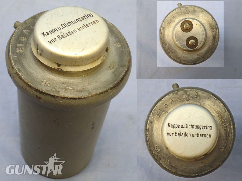 INERT DEACTIVATED, WW2, 1941 Dated German No55A  Y Bomb Fuse And Bakelite Transit Container. O 1859 INERT DEACTIVATED, WW2, 1941 Dated German No55A  Y Bomb Fuse And Bakelite Transit Container. O 1859  Other Ammunition
