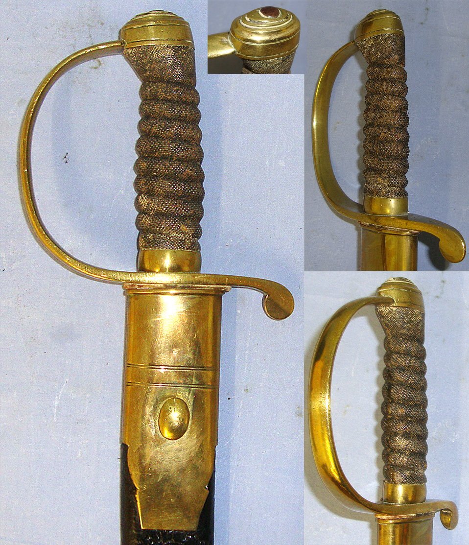 Victorian Era Police Constabulary Brass Hilt Sword / Hanger Sidearm & Scabbard. ED 3037 Sword