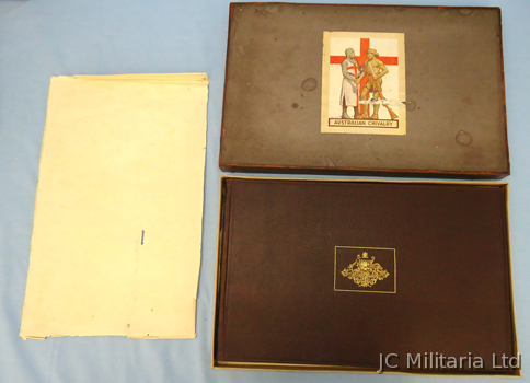 WW1 Australian War Artists 33 Bound Prints, Original Box. Bayonet
