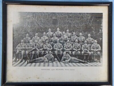 Photograph of Officers 13th Hussars, 1910. PI 2 Photograph of Officers 13th Hussars, 1910 PI 2 Antique & Militaria