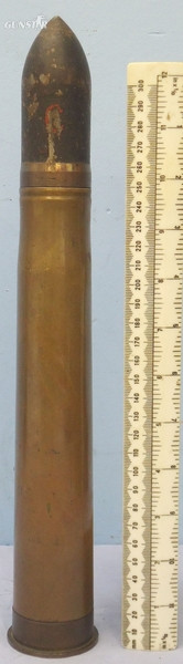 INERT DEACTIVATED. German WW2, 1937 Dated 3.7cm PAK 36 (37x250) APHE (Armour Piercing High Explosive/Trace) Round With Rare Two Piece Brass And Steel Composite Cartridge Case. Sn - 20486 INERT DEACTIVATED. German WW2, 1937 Dated 3.7cm PAK 36 (37x250) APHE (Armour Piercing High Explosive/Trace) Round With Rare Two Piece Brass And Steel Composite Cartridge Case. Sn - 20486  Other Ammunition - {CATEGORY} in 