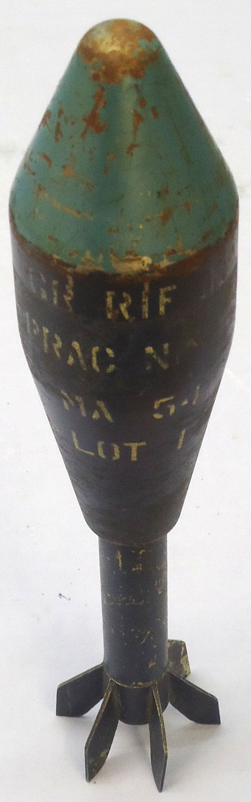 INERT. British,1954 Dated, No.94 Mark II, Energa Practice Rifle Grenade. - O 2055 INERT. British,1954 Dated, No.94 Mark II, Energa Practice Rifle Grenade. - O 2055  Other Ammunition