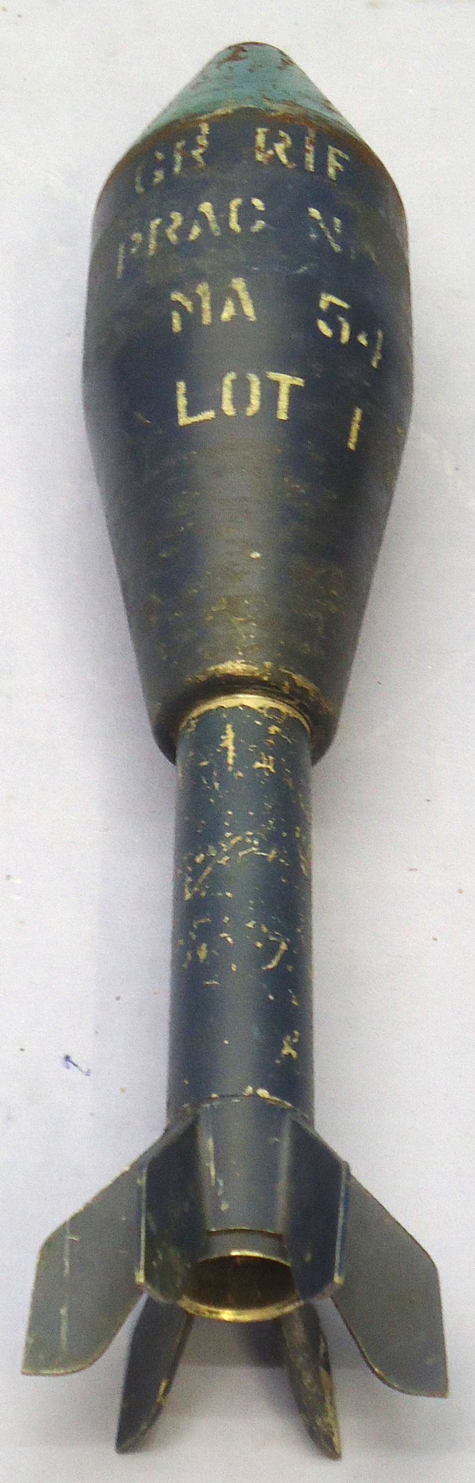  INERT. British,1954 Dated, No.94 Mark II, Energa Practice Rifle Grenade. - O 2055 INERT. British,1954 Dated, No.94 Mark II, Energa Practice Rifle Grenade. - O 2055  Other Ammunition
