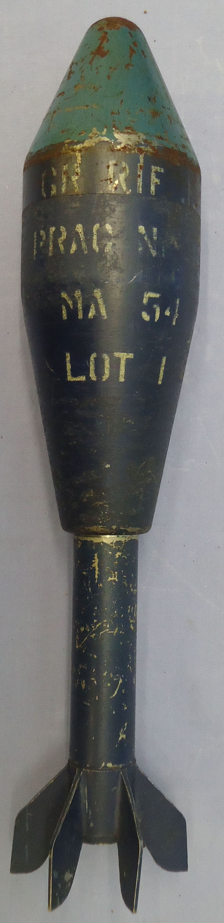 INERT. British,1954 Dated, No.94 Mark II, Energa Practice Rifle Grenade. - O 2055 INERT. British,1954 Dated, No.94 Mark II, Energa Practice Rifle Grenade. - O 2055  Other Ammunition - {CATEGORY} in 