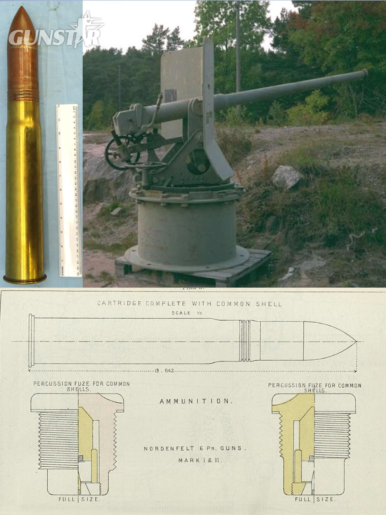 DEACTIVATED INERT. Victorian, British, Unfired 6 Pr. Nordenfelt (57x307R) Mark III High Explosive Common Pointed Round. Sn 23348 DEACTIVATED INERT. Victorian, British, Unfired 6 Pr. Nordenfelt (57x307R) Mark III High Explosive Common Pointed Round. Sn 23348 Various Other Ammunition in 