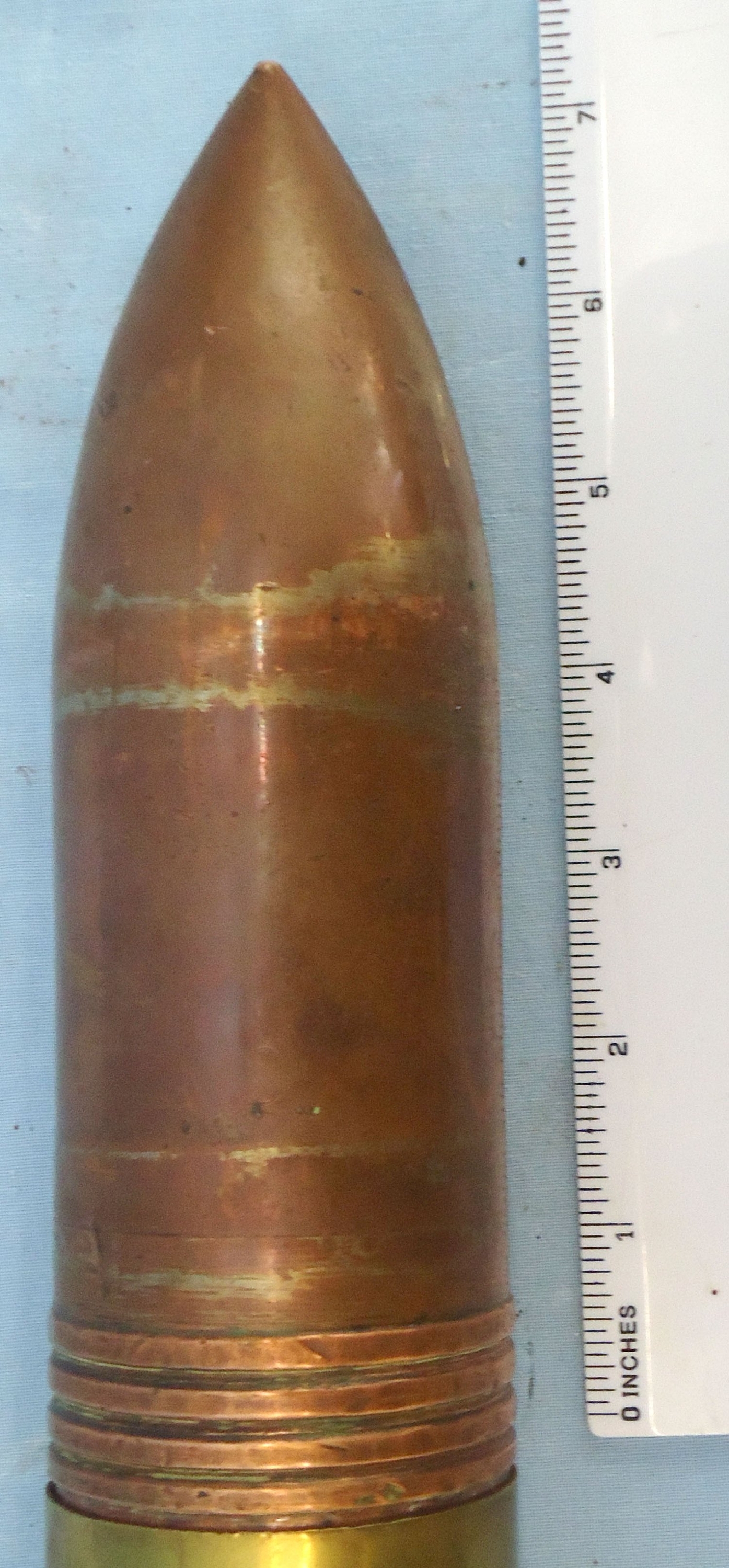  DEACTIVATED INERT. Victorian, British, Unfired 6 Pr. Nordenfelt (57x307R) Mark III High Explosive Common Pointed Round. Sn 23348 DEACTIVATED INERT. Victorian, British, Unfired 6 Pr. Nordenfelt (57x307R) Mark III High Explosive Common Pointed Round. Sn 23348 Various Other Ammunition