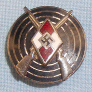 Maker Marked* Nazi H.J. (Hitler Youth) Proficiant Shooters Badge with Pin. BA 425. Maker Marked* Nazi H.J. (Hitler Youth) Proficiant Shooters Badge with Pin. BA 425. Antique & Militaria