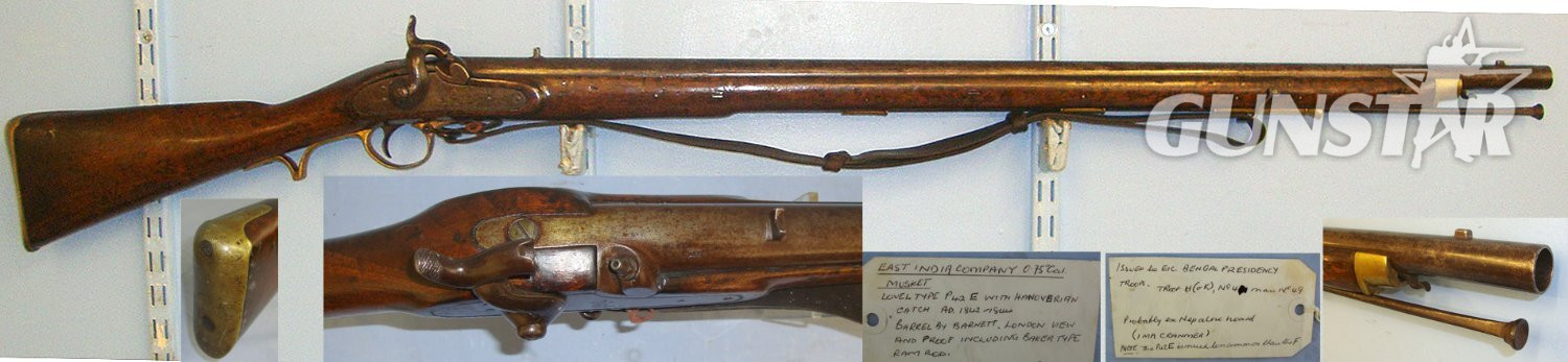 RARE**C1842-1844 British East India Company (EIC) Bengal Presidency Troops, Lovell’s Type Pattern 1842 E .75” Calibre Muzzle Loading Percussion Musket  With Hanoverian Catch & Period Leather Sling. Sn 17469:3 Muzzleloader .75 Cal Muzzleloader Rifle in 