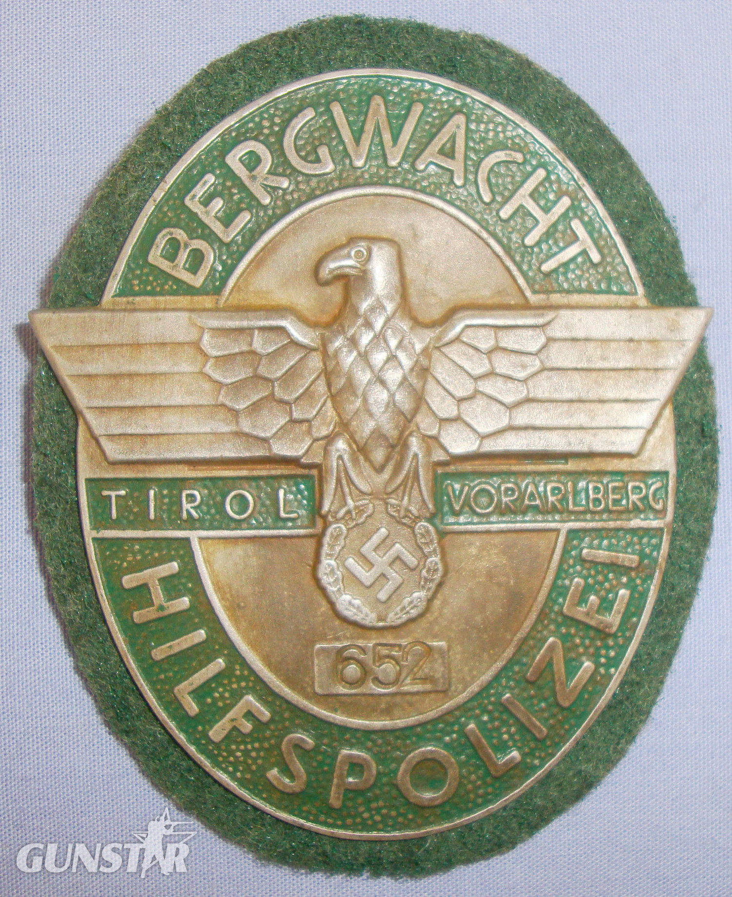 Original Nazi Period German Alpine Border Police Badge. Sn 7621. Original Nazi Period German Alpine Border Police Badge. Sn 7621. Antique & Militaria in 