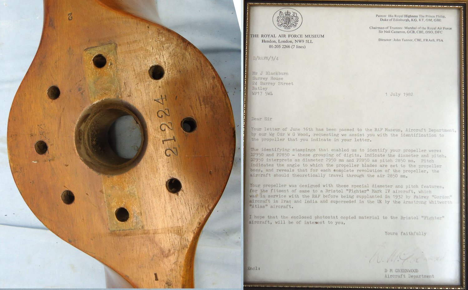 British, Bristol FE2B mark IV Fighter Two Blade Propellor. Sn - 22596 British, Bristol FE2B mark IV Fighter Two Blade Propellor. Sn - 22596 Antique & Militaria - {CATEGORY} in 
