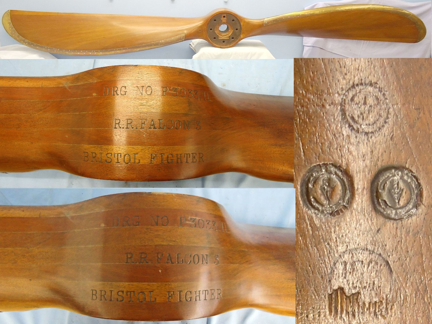 British, Bristol FE2B mark IV Fighter Two Blade Propellor. Sn - 22596 British, Bristol FE2B mark IV Fighter Two Blade Propellor. Sn - 22596 Antique & Militaria