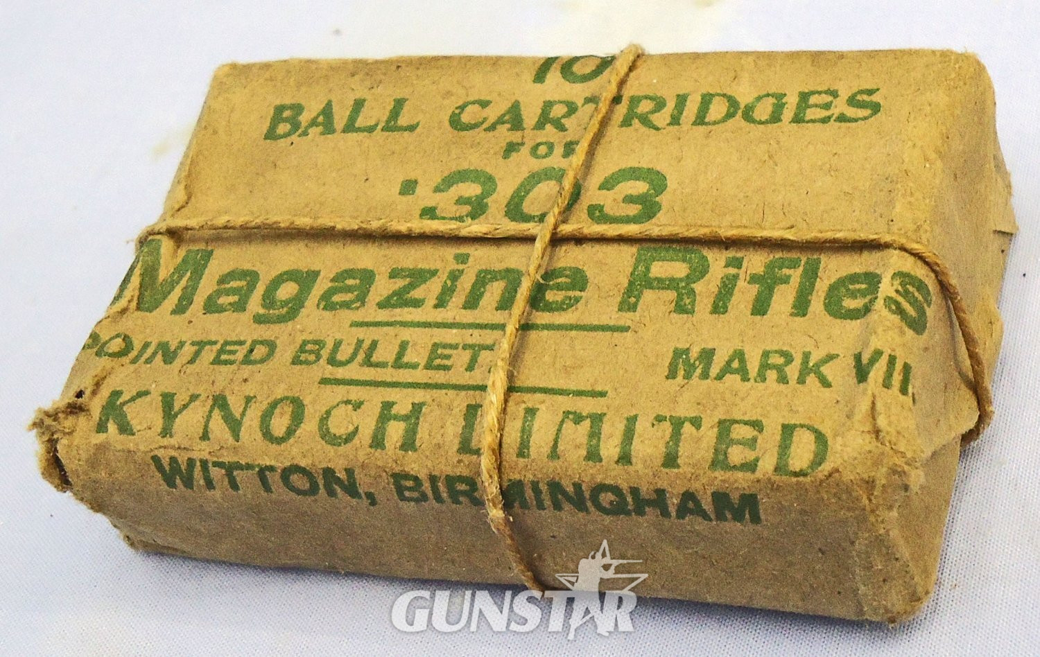 INERT DEACTIVATED. Scarce, British, WW1 Era, Kynoch, 10 Round, .303 Mark II Ball Round in a Mark VII Service Pack. - O 2306 INERT DEACTIVATED. Scarce, British, WW1 Era, Kynoch, 10 Round, .303 Mark II Ball Round in a Mark VII Service Pack. - O 2306 Various Other Ammunition in 