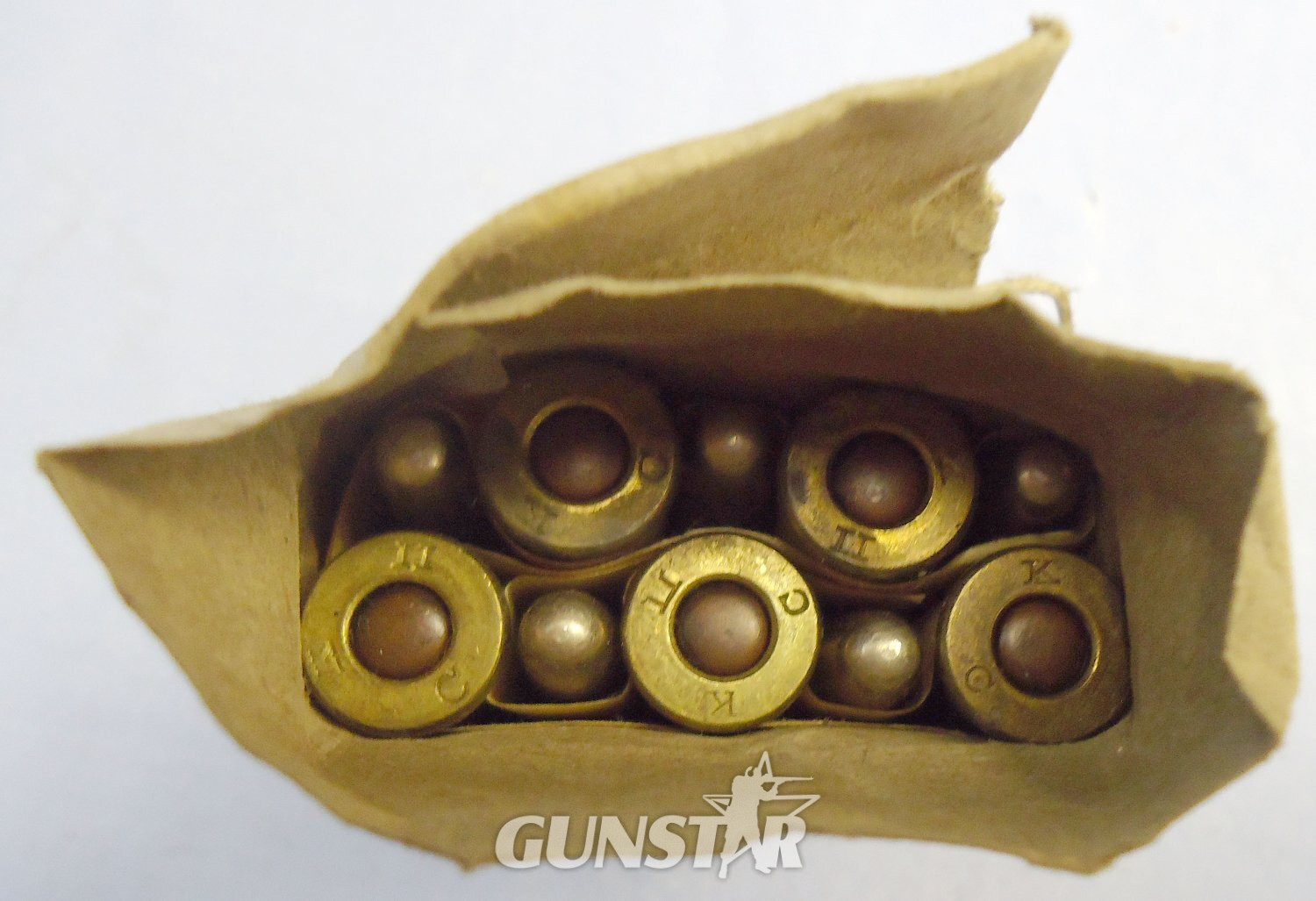 INERT DEACTIVATED. Scarce, British, WW1 Era, Kynoch, 10 Round, .303 Mark II Ball Round in a Mark VII Service Pack. - O 2306 INERT DEACTIVATED. Scarce, British, WW1 Era, Kynoch, 10 Round, .303 Mark II Ball Round in a Mark VII Service Pack. - O 2306 Various Other Ammunition