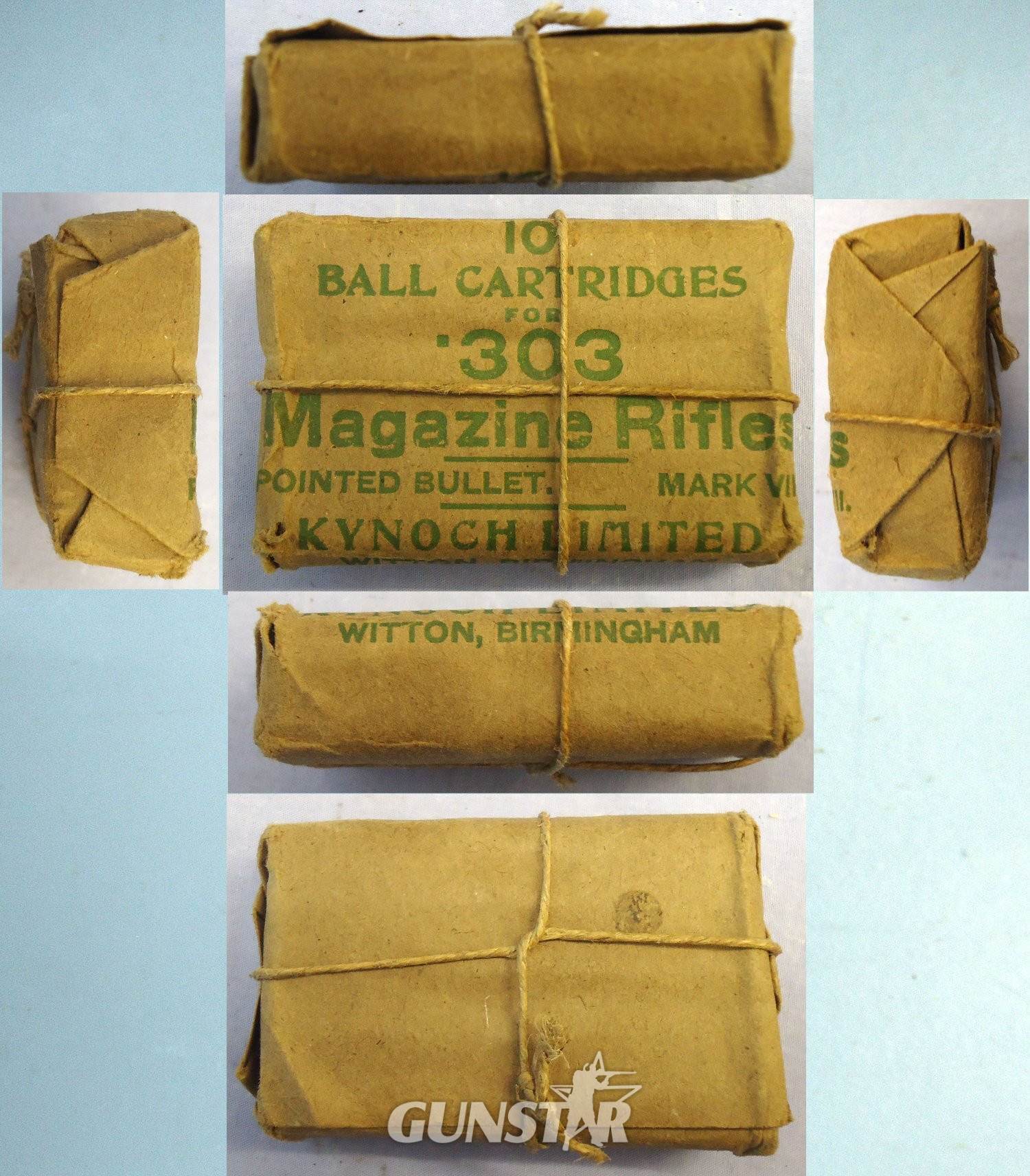  INERT DEACTIVATED. Scarce, British, WW1 Era, Kynoch, 10 Round, .303 Mark II Ball Round in a Mark VII Service Pack. - O 2306 INERT DEACTIVATED. Scarce, British, WW1 Era, Kynoch, 10 Round, .303 Mark II Ball Round in a Mark VII Service Pack. - O 2306 Various Other Ammunition