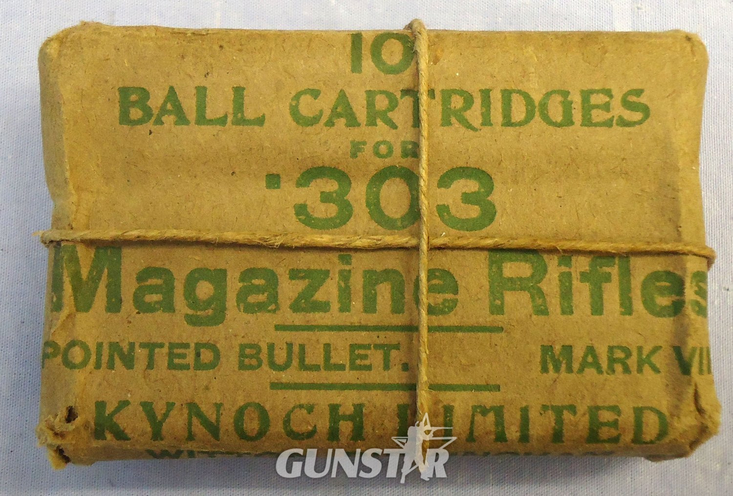 INERT DEACTIVATED. Scarce, British, WW1 Era, Kynoch, 10 Round, .303 Mark II Ball Round in a Mark VII Service Pack. - O 2306 INERT DEACTIVATED. Scarce, British, WW1 Era, Kynoch, 10 Round, .303 Mark II Ball Round in a Mark VII Service Pack. - O 2306 Various Other Ammunition - {CATEGORY} in 