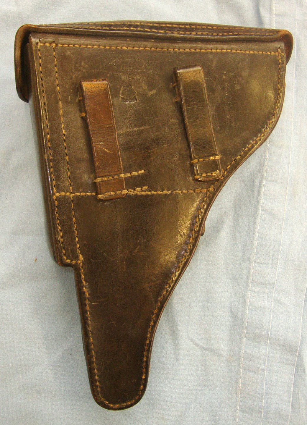  Early Nazi German 1936 Dated & WW2 Era Gerbruder Klinge Dresden Officer’s Brown Leather Hard Case Holster For Luger PO8 9mm Semi Automatic Pistols. Sn 21962 Care & Storage