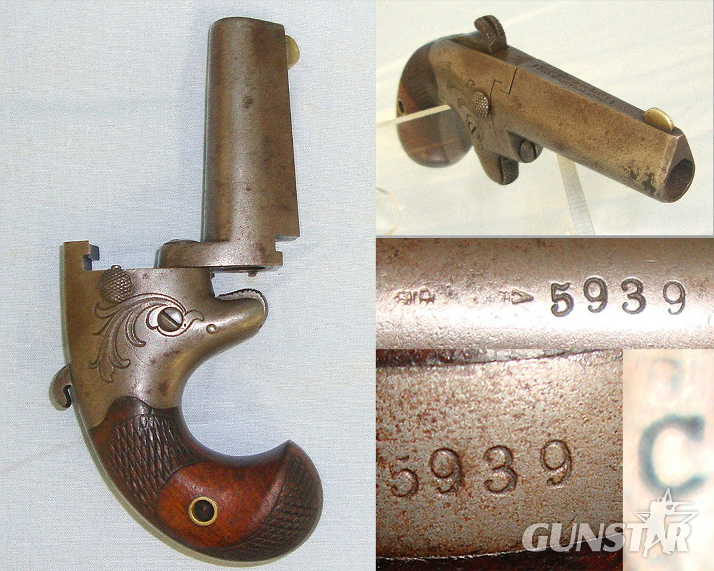 MATCHING NUMBERS**C1870 -1880 Colt USA No.2 .41 Rim Fire Obsolete Calibre ‘Knuckle Duster’ Derringer With English Proofs. Sn 23599 derringer .41 Short Colt Deringer