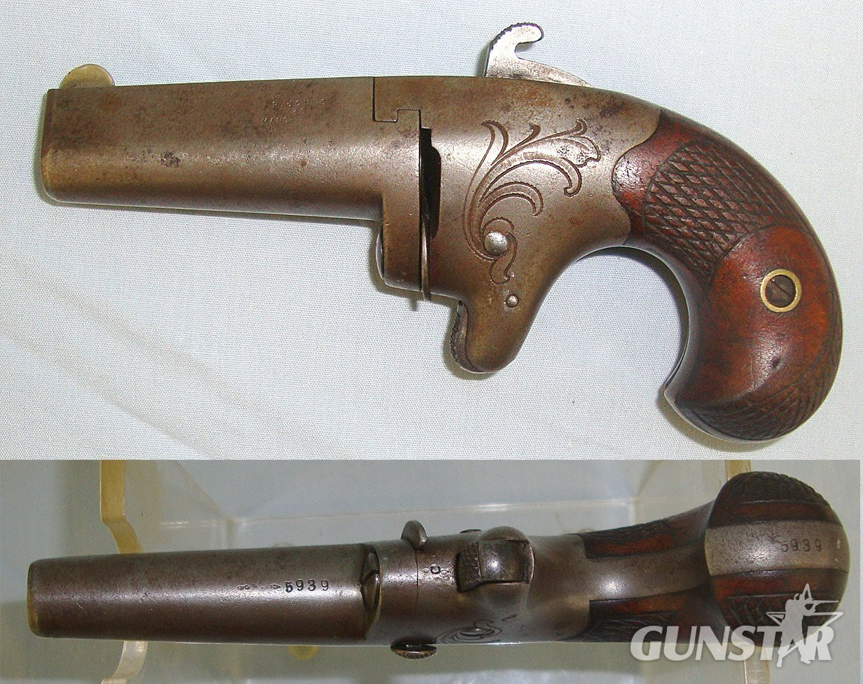  MATCHING NUMBERS**C1870 -1880 Colt USA No.2 .41 Rim Fire Obsolete Calibre ‘Knuckle Duster’ Derringer With English Proofs. Sn 23599 derringer .41 Short Colt Deringer