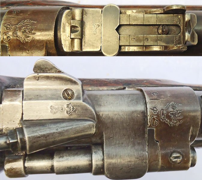  Enfield 1870 Dated, Enfield, Pattern 1853, 4th Model, 3 Band .577 Snider Mark 3 Obsolete Calibre Rifle with a STEEL Barrel & the Royal Afghan Coat of Arms on the Breech. Sn - 23034 Single Shot Various Rifle