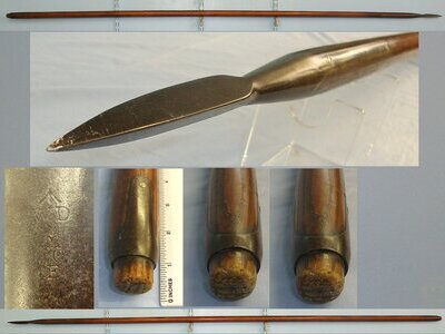 7 Feet 6 Inches Overall Length**Original**British WD & ‘N’ Royal Navy Marked Victorian 1894 Dated Model 1888 Boarding Pike With Ash Wood Shafts & Steel Triangular Spear Point. Sn 23425 Other Blade