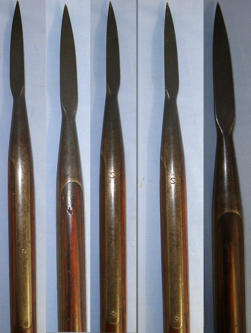  7 Feet 6 Inches Overall Length**Original**British WD & ‘N’ Royal Navy Marked Victorian 1894 Dated Model 1888 Boarding Pike With Ash Wood Shafts & Steel Triangular Spear Point. Sn 23425 Other Blade