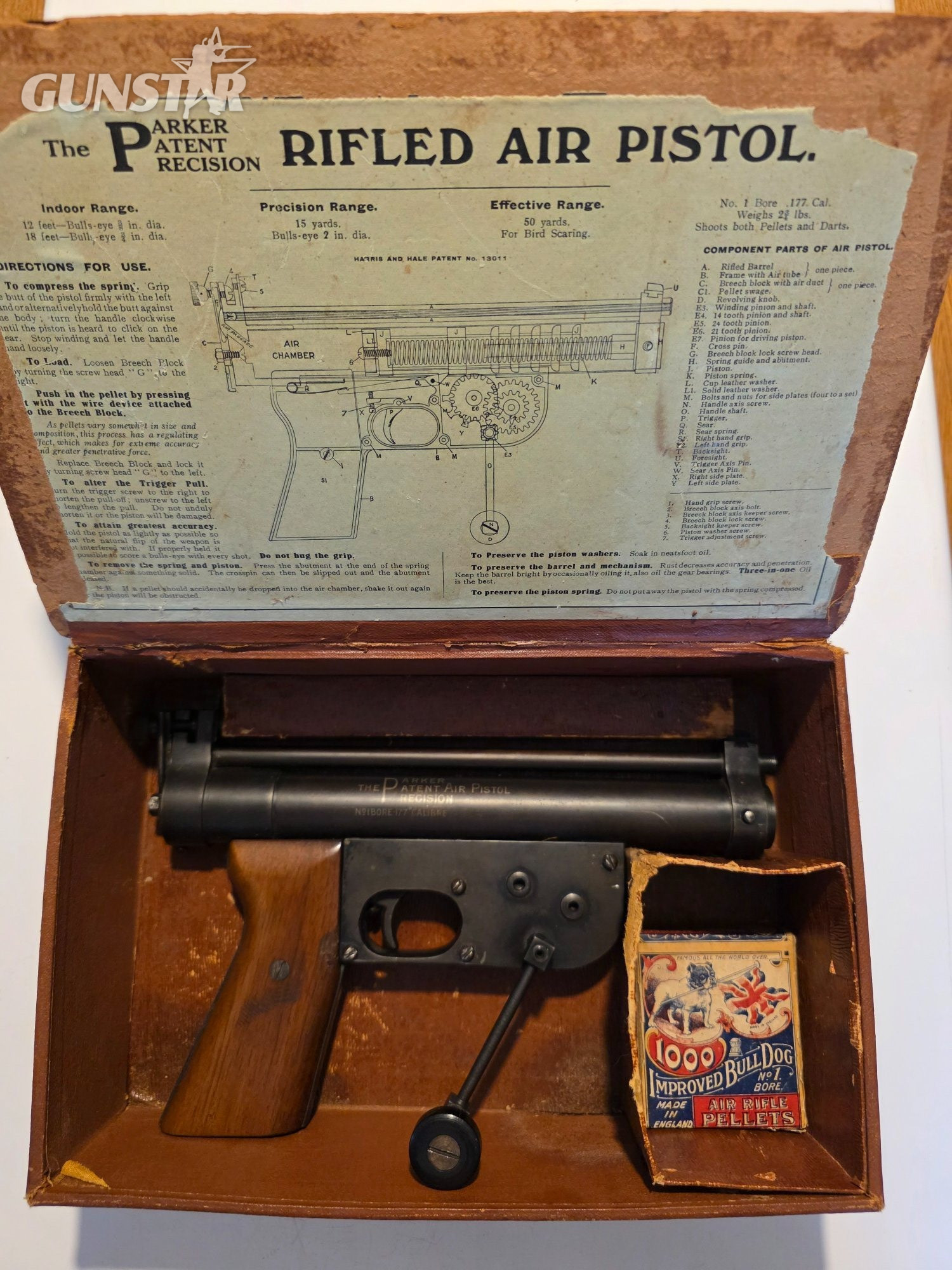 A G Parker Parker Patent Precision Air Pistol .177 in 