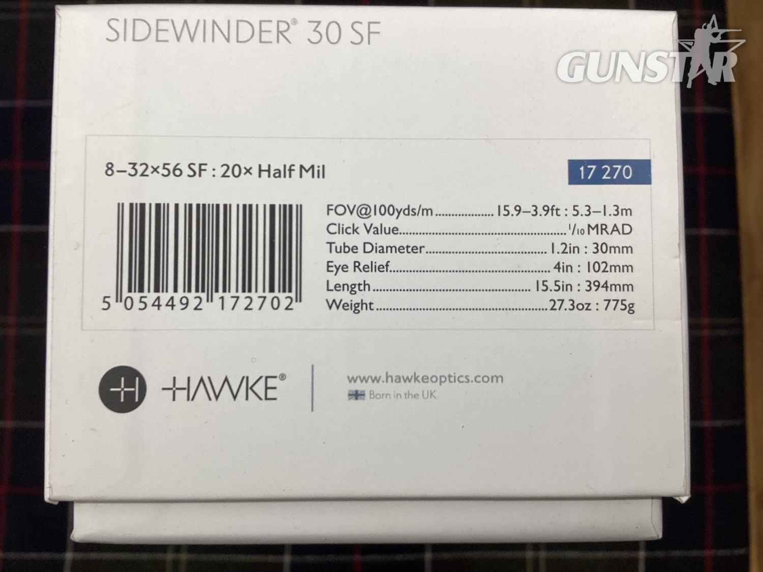 Hawke SIDEWINDER 30 SF 8-32X56-SF HALF MIL Sight & Optic in 