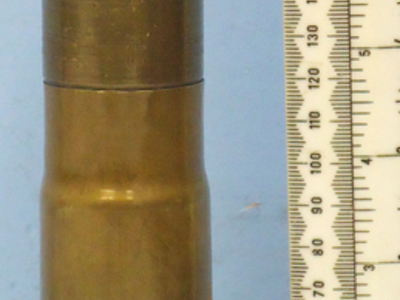 INERT DEACTIVATED. Unfired American 1891 Dated Hotchkiss 37mm / 1.45 inch Heavy Land Service Revolver Cannon (37x119R) High Explosive (HE) Round. - O 1636 INERT DEACTIVATED. Unfired American 1891 Dated Hotchkiss 37mm / 1.45 inch Heavy Land Service Revolver Cannon (37x119R) High Explosive (HE) Round. - O 1636  Other