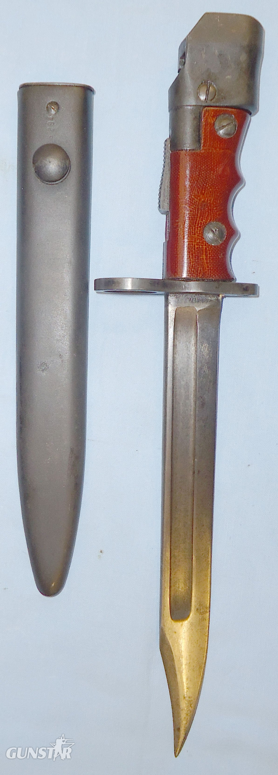 Scarce* WWI No7 MKI/L Bayonet and Scabbard. BAYO 609. Bayonet in 