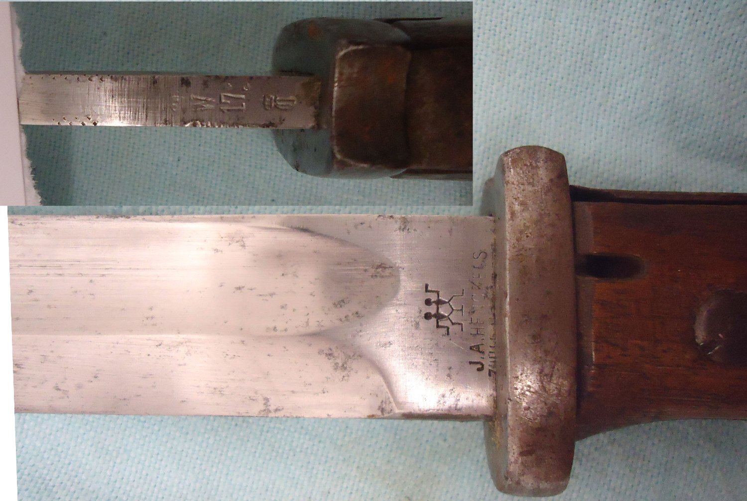  As Found WW1 (1917 Dated) German Imperial M84/98 2nd Model Bayonet, By J.A. Henckles, And Scabbard. Sn BAYO 524  Bayonet