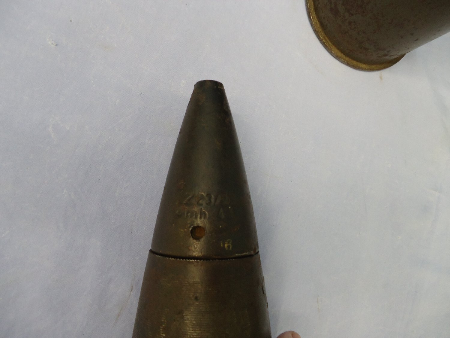 {CATEGORY} - DEACTIVATED INERT. WW2, German Tiger 1 Tank, 1942 Dated, Unfired 88mm (88 x 571R) High Explosive (HE) Round for the 88mm Tiger 1 KWK 36 tank gun and the Flak 18 Towed Anti-aircraft/Tank and Naval Guns. Sn - 23149 DEACTIVATED INERT. WW2, German Tiger 1 Tank, 1942 Dated, Unfired 88mm (88 x 571R) High Explosive (HE) Round for the 88mm Tiger 1 KWK 36 tank gun and the Flak 18 Towed Anti-aircraft/Tank and Naval Guns. Sn - 23149 Various Other Ammunition in 