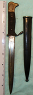 Desk Top German Miniature K98 Bayonet and Scabbard. BAYO 2611. Bayonet