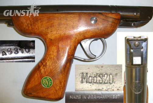  BSF Model S20 .177 Calibre Break Action Air Pistol .177