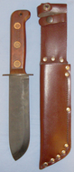 British Army Survival Knife and Leather Sheath. ED 2665. Hunting Knive