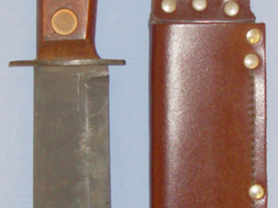 British Army Survival Knife and Leather Sheath. ED 2665. Hunting Knive