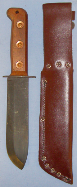  British Army Survival Knife and Leather Sheath. ED 2665. Hunting Knive