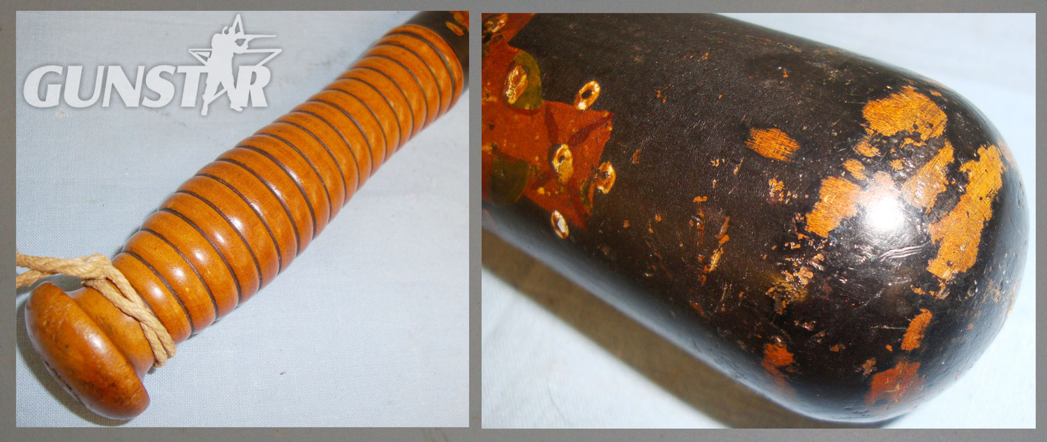 Victorian Hand Painted Parker Holborn Yellow Lancewood Police Presentation Tipstave/Truncheon. 20611. Victorian Hand Painted Parker Holborn Yellow Lancewood Police Presentation Tipstave/Truncheon. 20611. Antique & Militaria