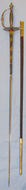 c1750 Silver metal Hilt Court / Diplomatic Small Sword With Blued & Gilt Blade. ED 2626 Sword