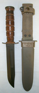 MINT**WW2 USN MK 2 (United States Navy Mark 2) Camillus NY (Cutlery Company New York) Ka-Bar Fighting Knife With USN Mark 2 Grey Plastic Scabbard By BM Co (Beckwith Manufacturing Company & VP (Victory Plastics). Sn 20880 Knive