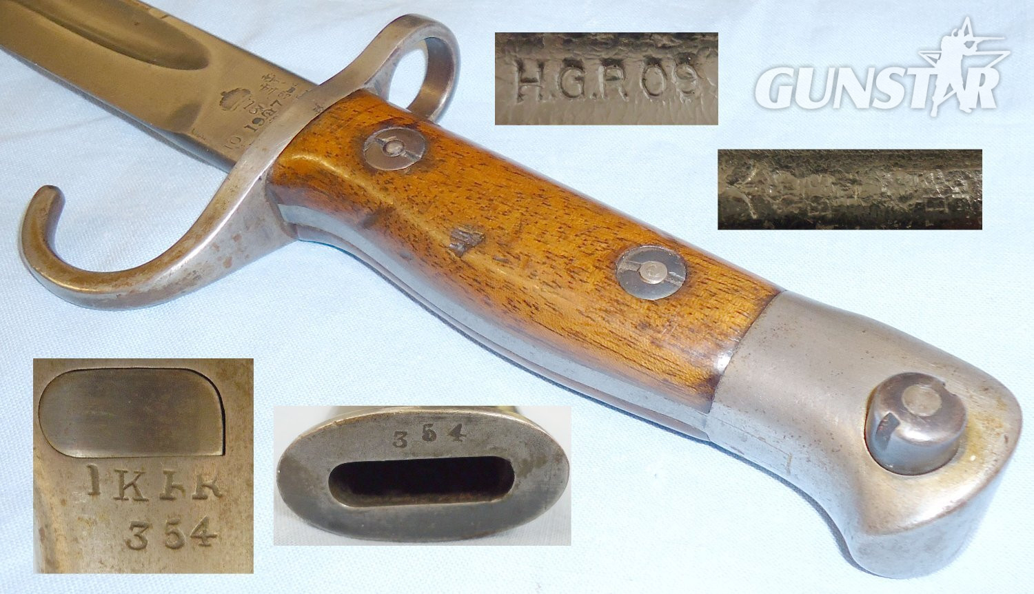 Original Exceptional Condition* 07 Pattern Hook Quillon 1909 Dated Bayonet & 1st Patt Scabbard (Matching No’s) to Kings Royal Rifles. 22115. Bayonet