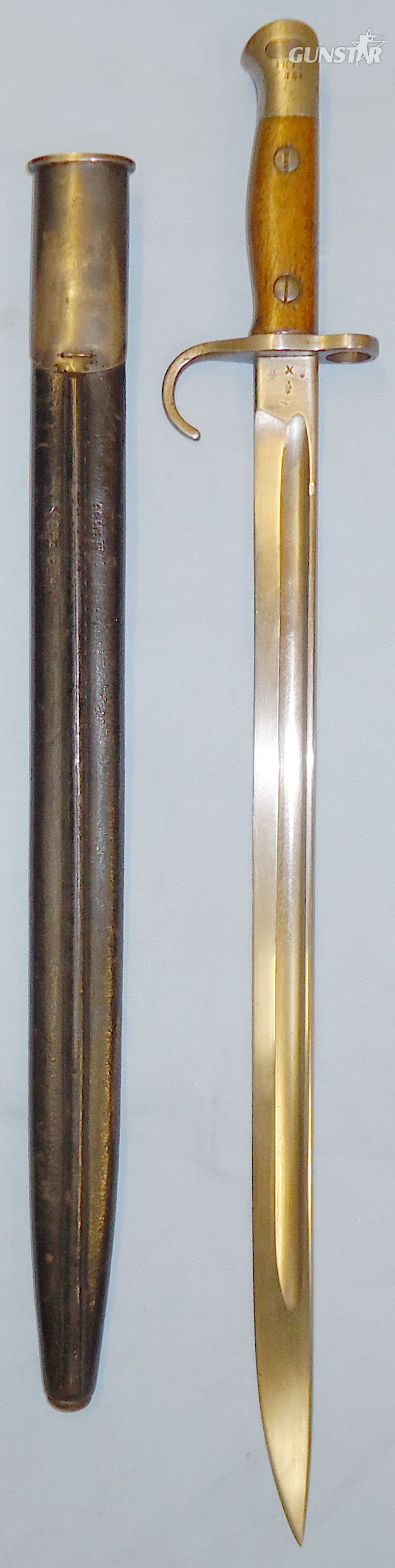 Original Exceptional Condition* 07 Pattern Hook Quillon 1909 Dated Bayonet & 1st Patt Scabbard (Matching No’s) to Kings Royal Rifles. 22115. Bayonet