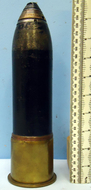 INERT DEACTIVATED. Unfired German 60 x 64R, 1903 Dated 6 cm S-Bts K L/21 High Explosive Round. INERT DEACTIVATED. Unfired German 60 x 64R, 1903 Dated 6 cm S-Bts K L/21 High Explosive Round.  Cartridges
