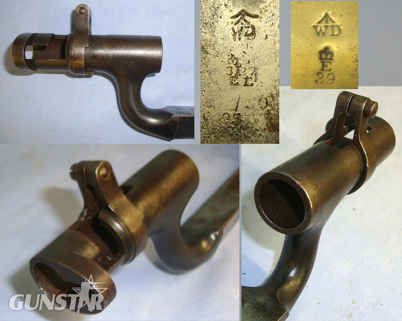 British WD 1895 Pattern Socket Bayonet For Martini Enfield .303 Calibre Service Rifles & Scabbard. BAYO 899 Bayonet