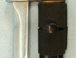 British X2 E1 Trials Bayonet, Scabbard and Webbing Frog. Bayonet