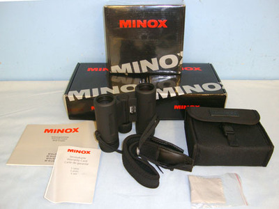 Minox BF 10x 25 BR Waterproof Binoculars With Neck Strap, Carry Case, Cleaning Cloth & Sight & Optic