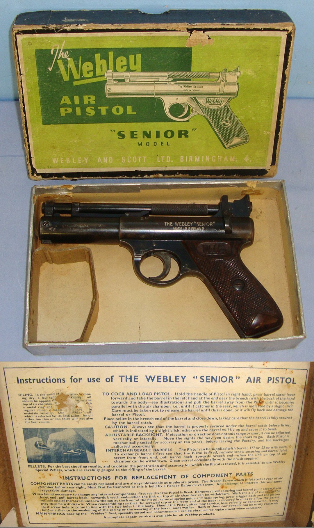  Webley & Scott With Brown Grips. AI 851  .177