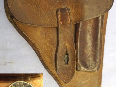 German Officers WW1 Brown Leather Holster for a Small Framed Automatic Pistol. - L 507 German Officers WW1 Brown Leather Holster for a Small Framed Automatic Pistol. - L 507 Antique & Militaria