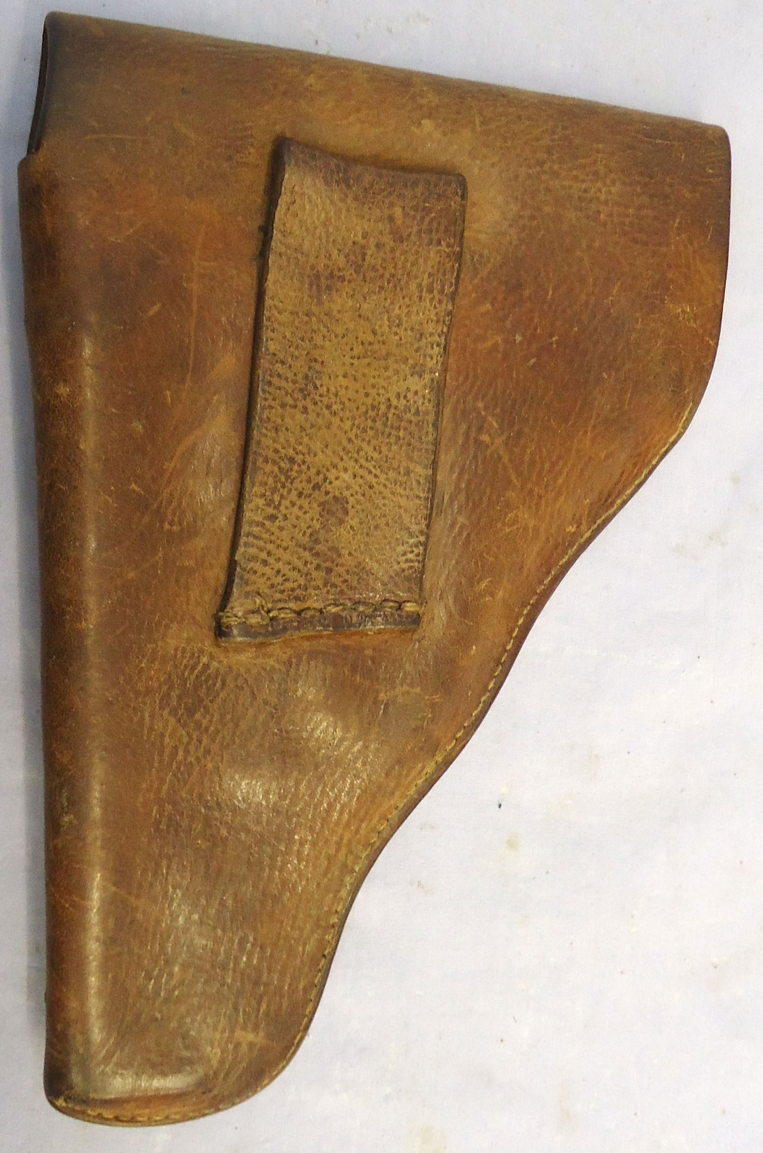 German Officers WW1 Brown Leather Holster for a Small Framed Automatic Pistol. - L 507 German Officers WW1 Brown Leather Holster for a Small Framed Automatic Pistol. - L 507 Antique & Militaria