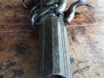 Southall of London Four barrel turn-over pistol .35 Muzzleloader
