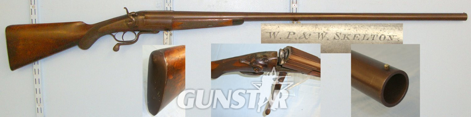 C1870 English W P & W Skelton Warrington (Cheshire) Rotary Underlever Break Action Breech Loading Single Barrel 10 Bore Black Powder Obsolete Calibre Wildfowling Shotgun. Sn 20694  shotgun Single Barrel 10 Bore/gauge in 